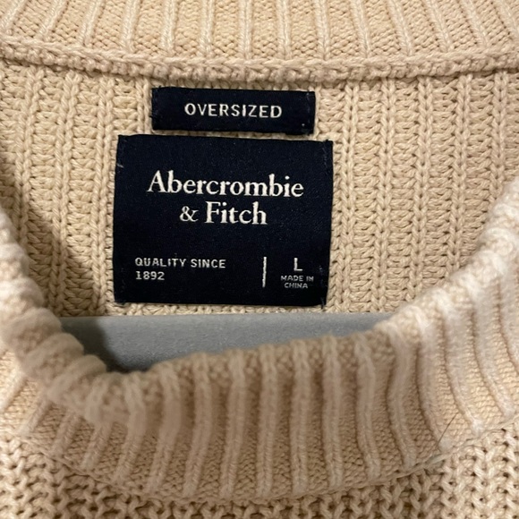 Yellow A&F Knit Oversized Sweater - Picture 5 of 7